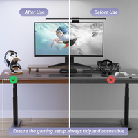 Support pour casque et manette de jeu avec base de rangement, accessoires de bureau, support en bois pour écouteurs de jeu