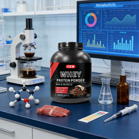Poudre de protéines de lactosérum au chocolat avec étiquette personnalisée pour hommes et femmes, nutrition musculaire stimulant l'immunité pour adultes, non destiné aux femmes enceintes