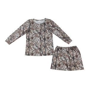 Ropa para Bebés Niños al por Mayor, Camiseta de Manga Corta de Camuflaje de Alta Calidad con Bordado de Spandex/Poliéster, Conjunto de Pantalones Cortos de Camuflaje, Estilo Casual - Product Image 6