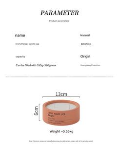 Portacandele di Natale di lusso di lusso di colore opaco profumato portacandele in ceramica vuoto - Product Image 4