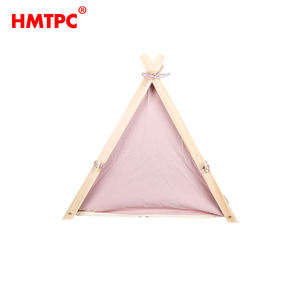 Yüksek Kaliteli Lüks Küçük Masif Ahşap Pamuklu Köpek Evi Lüks Üçgen Çadır Evcil Hayvan Kulübesi - Product Image 5