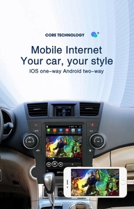 Autoradio Android pour Toyota Highlander 2009-2012 Tesla Style Écran vertical GPS Navigation <span class=keywords><strong>Multimedia</strong></span> Player Stereo Receiver - Product Image 3