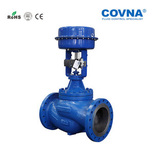 Válvula de Control Modulante Covna, Válvula de Control de 4-20 mA, Acero Fundido, Brida ANSI 150LB, Válvula de Control Neumática con Retorno por Resorte - Product Image 2