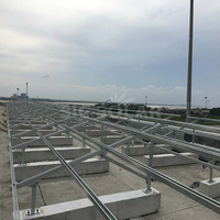 Système de montage solaire au sol en acier galvanisé, support de montage au sol pour station d'énergie solaire