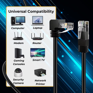 ZOGUO CAT6 1 Gbit/s Ethernet-Patchkabel 90 Grad abgewinkeltes <span class=keywords><strong>RJ45</strong></span>-LAN-Kabel Bandbreite 250MHz für PC-Router-Drucker Xbox - Product Image 5