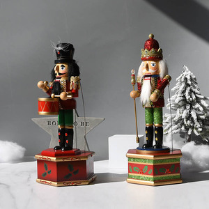 Décorations de noël, ensemble de luxe, musique à collectionner, <span class=keywords><strong>casse</strong></span>-<span class=keywords><strong>noisette</strong></span>, poupées en bois pour noël - Product Image 1