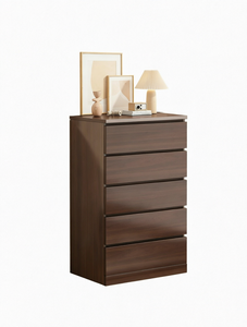 Modern Junhao Wooden Storage Cabinet <b>5</b>+ <b>Drawers</b> Flat Panel Living Room Bedroom -Hotel School White <b>Chest</b> Dresser Home Furniture - Product Image 1