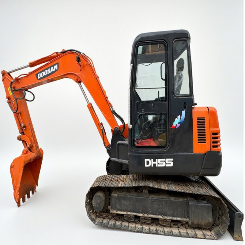 Doosan DH55 мини 5 тонн б/у экскаватор с 5250 кг вес машины 40500 мощный двигатель 600 мм ширина гусеницы 50 Объем ковша