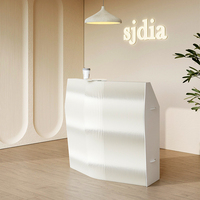 Mesa de Recepción Plegable de Papel Kraft, Mostrador de Recepción Hexagonal de Papel Móvil para Eventos, para Boutique