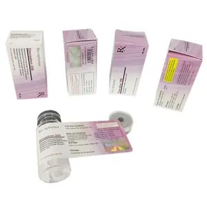 Custom Brand Printing Pharmaceutical Paper Vial Label and Boxes with Hologram Sticker Security