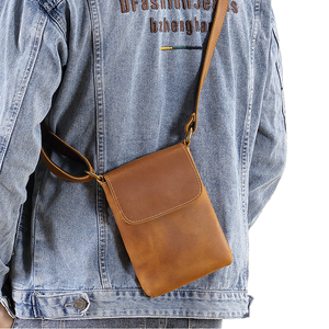 Sac bandoulière vintage en cuir véritable pour homme – Sacoche de messager élégante pour affaires - Product Image 3