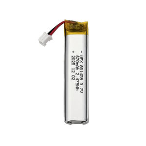 Batería de Litio-Polímero para Luz LED, Suministro de Fábrica, UFX 801458, 670mAh, <span class=keywords><strong>3</strong></span>.7V - Product Image 1