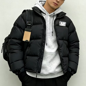Veste <span class=keywords><strong>courte</strong></span> matelassée noire de luxe pour homme, en duvet d'oie de qualité supérieure, avec capuche, de la marque <span class=keywords><strong>North</strong></span> Factory Direct. - Product Image 5