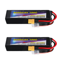 Dayanıklı Performans 6000mAh Lityum İyon Pil Paketi 2S 4S 6S Sürekli Deşarj Uzun Ömürlü Enerji Kaynağı Katı Hal Pil