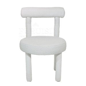 Nouveau design Chaises de mariage modernes empilables Star Hotel Chaises en peluche pour événements de mariage en blanc crème - Product Image 3