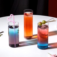 Verres Collins simples, forme cylindrique, verre à boisson, verre sans pied, tumbler à cocktail Tiki