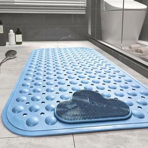 Alfombrillas de Baño Antideslizantes de TPE con Ventosas y Doce Orificios de Drenaje, Alfombrilla para Bañera de 15.7x27.5 Pulgadas - Product Image 2