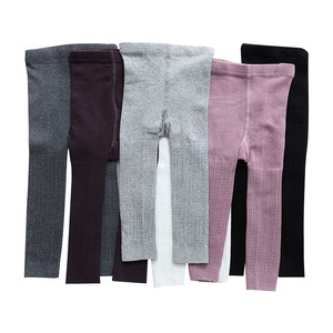 Yunshan primavera e autunno nove minuti in maglia di cotone per bambini leggings da bambina collant - Product Image 1