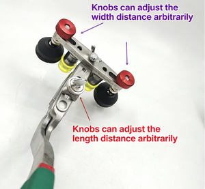 Kit d'outils de réparation de bosses de voiture : Pince à cornet, extracteur à réglage de la profondeur, support double face pour la réparation des bords de portières et de la peinture - Product Image 4
