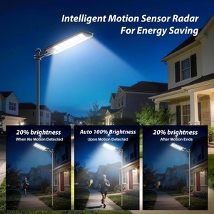 <span class=keywords><strong>Luces</strong></span> Solares <span class=keywords><strong>LED</strong></span> de 2000W para Calle <span class=keywords><strong>con</strong></span> Sensores de Movimiento, <span class=keywords><strong>Luces</strong></span> Solares Impermeables para Exteriores para Iluminación de Carreteras y Patios - Product Image 5