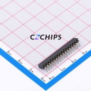 XDM200-1-16-W-4.3-G0 Pin Socket Bent Lead Through Hole,P=2mm Connector 1x16P 2mm Square Hole Right Angle Insert - Product Image 2