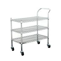 Leenol Acier au carbone SMD SMT ESD PCB Étagère à bobine 5 niveaux Fil de chrome Étagères de stockage Rack Chariot Chariot