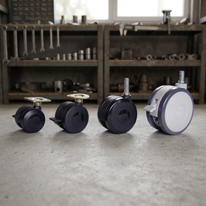 Superior Quality Plastic Heavy Duty Riveted R-UTW R-UTWB Series Caster Nylon/PU Wheels Plain Bearing 60-80kg Furniture/Chairs - Product Image 3