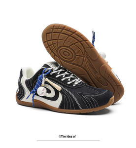 Nuevo Estilo de Zapatos Deportivos Casuales, Cómodos y Transpirables con Cordones, Suela Delgada, Parte Superior de Microfibra, Versátiles, Retro, para Parejas, a la Moda - Product Image 6