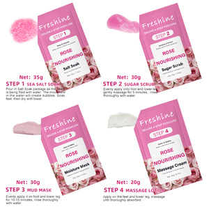 <span class=keywords><strong>Masque</strong></span> exfoliant pour les pieds, kit de pédicure de luxe en boîte, 4-en-1 avec gommage au sel de mer et au sucre, <span class=keywords><strong>masque</strong></span> de boue, crème, soin de la peau biologique à base de plantes - Product Image 5