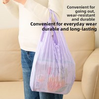 Sac fourre-tout extensible, en nylon et polyester élastique, réutilisable, à bandoulière, pour les courses et les voyages