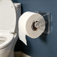 Support de papier toilette moderne en acrylique, lavable, de luxe, présentoir de rouleaux de papier, support de papier toilette de bureau, salle de bain