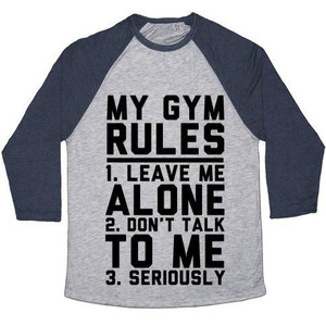 Camiseta de béisbol unisex Tri-Blend de My Gym Rules - Product Image 1