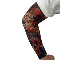 Manches de protection solaire imprimées numériquement en 3D, associées à des manches de bras légères et respirantes à motifs tatoués pour couples