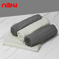 Serviette de cuisine Nibu super absorbante, épaisse, en forme de gaufre, pour l'entretien des appareils électroménagers et des bars, réutilisable et écologique