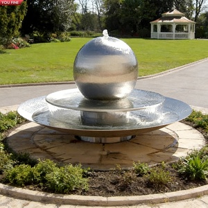 YOUFINE Fontana Circolare a Cascata in Acciaio Inossidabile Lucidato a Specchio, Design Moderno per Giardino - Product Image 6