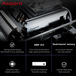 Asgard <span class=keywords><strong>DDR4</strong></span> <span class=keywords><strong>RAM</strong></span> 32GB(16GBX2) 3600MHz Memoria <span class=keywords><strong>Ram</strong></span> 1.45V Bộ Nhớ Máy Tính Để Bàn Chơi Game Bạc Kim Loại Làm Mát Shell 16Gb <span class=keywords><strong>Ddr4</strong></span> <span class=keywords><strong>Ram</strong></span> Cho PC - Product Image 2