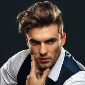 LONGFOR Frontal 3 Lines Vloop Rest Knots Super Thin Skin Water Wave100 % Human Hair Toupee Hair Replacement System for Men Patch - Product Image 1