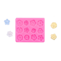 Moule en silicone pour décoration de gâteaux et de fondants, forme rectangulaire, variante 3D, orchidée vive, fleur de prunier, fleur de pêche, tournesol