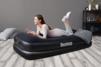 Bestway 67401 Matelas gonflable simple de qualité supérieure Lit pneumatique en PVC pour usage intérieur/extérieur Mobilier de maison contemporain portable