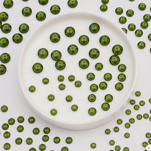 Cuentas de diamantes de imitación de resina epoxi de olivino fresco de 5 mm con parte trasera plana y orificio central para coser, para la fabricación de colgantes <span class=keywords><strong>en</strong></span> forma de lágrima y accesorios de joyería - Product Image 5