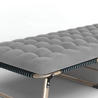 Canapé-lit pliant multifonctionnel, lit simple portable, divan avec matelas souple, cadre en métal pour appartement, hôtel
