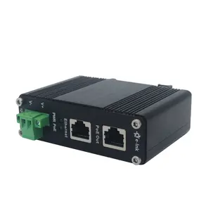 12 to 48V DC Input Industrial Gigabit PoE+ Injector with Power Booster Function