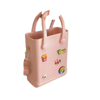 Sac de plage OEM personnalisé toutes saisons en silicone et EVA, étanche, avec deux ouvertures, couleur bonbon tendance, souple, durable, fleurs amovibles