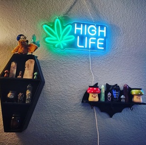 <strong>Neon</strong> <strong>Sign</strong> Green Leaf High Light <strong>Neon</strong> <strong>Sign</strong> Form Factor With Dimmable Switch LED <strong>Neon</strong> <strong>Signs</strong> <strong>Beer</strong> Bar Man Cave Club - Product Image 5