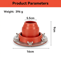 Kit de fixation de poêle en silicone résistant à la chaleur pour cheminée de tente, ouverture de cheminée pour poêle à bois, idéal pour le camping, les yourtes et les tentes cloche