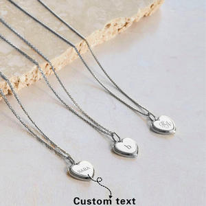 Collier élégant en acier inoxydable avec pendentif en forme de cœur, certifié CE Haomi, design luxueux, idéal pour le printemps et l'été, cadeau bouddhiste - Product Image 4