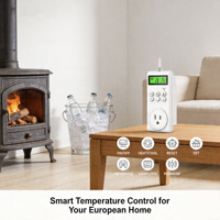 Termostato Digital Inalámbrico Inteligente Ajustable de Alta Calidad para Calefacción y Refrigeración por Suelo Radiante para Electrodomésticos