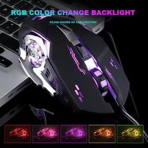 Mouse da Gaming Meccanico Wireless 2.4G BT Ricaricabile con Retroilluminazione RGB Economico per PC e Laptop per Giocatori - Product Image 6