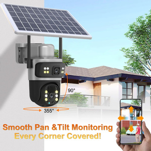 Aov 4G 3G Châu Âu Thẻ Sim An Toàn Nhà Pin Powered Pan Nghiêng Không Dây Video Giám Sát Năng Lượng Mặt Trời An Ninh Máy Ảnh - Product Image 5