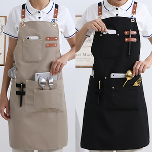Nouveaux tabliers de cuisine imperméables et résistants à l'huile en polyester pour la cuisine, le travail, le jardinage, les restaurants, avec impression de logo <span class=keywords><strong>personnalisé</strong></span> - Product Image 1